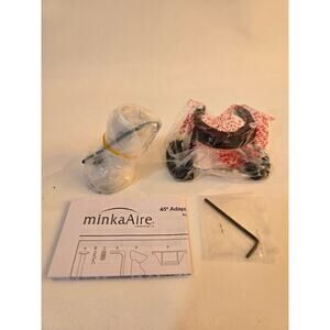 minkaAire A245 45° Slope Ceiling Adapter Kit for Ceiling Fans Silver A245-WHF